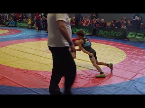 1. Runde Nick Brederlow (SV Halle) - Nils Heinrich (KFC Leipzig) D-Jug. 31kg 69 lbs Wrestling Ringen