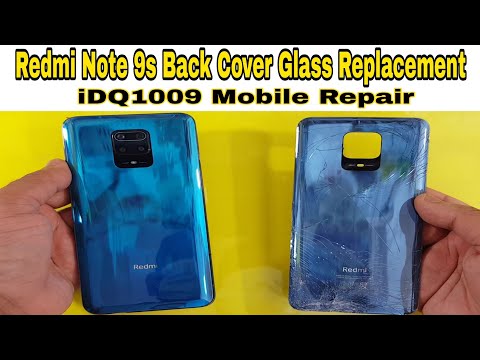 Redmi Note 9s Back Glass Cover Replacement idq1009.official
