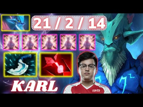 🔥 KARL Leshrac Midlane Highlights 🔥 21 KILLS Top MVP - Dota 2