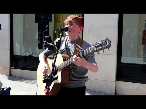 Fionn Whelan Lights up Grafton Street with "Set Fire To The Rain" by Adele.