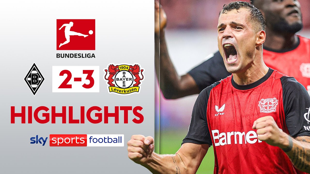 Granit Xhaka scores a ROCKET! 🚀 | M'gladbach 2-3 Leverkusen | Bundesliga highlights