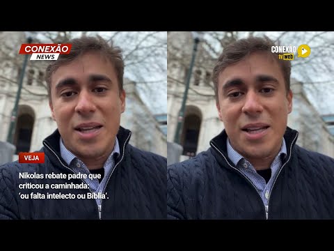 Vídeo: Nikolas rebate padre que criticou a caminhada: ‘ou falta intelecto ou Bíblia‘.
