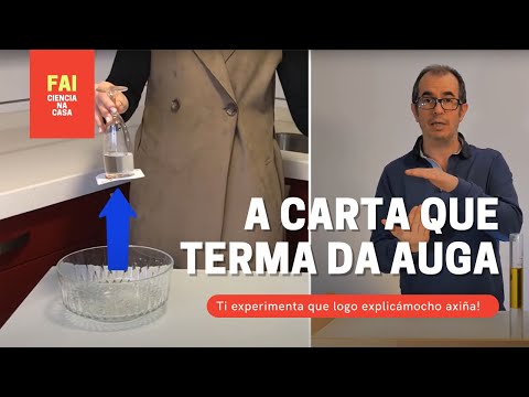 Vídeo: A carta que terma da auga no vaso do revés