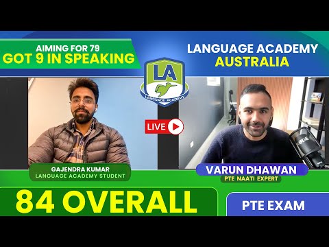 Gajendra got 8 Each in PTE | 9 in Speaking | Know his Strategies | Language Academy PTE NAATI IELTS