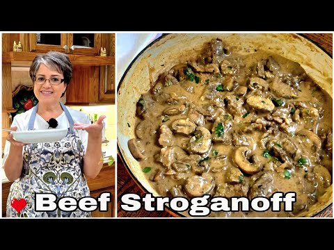 Easiest Creamy Beef Stroganoff // With Mashed potatoes or noodles ❤️