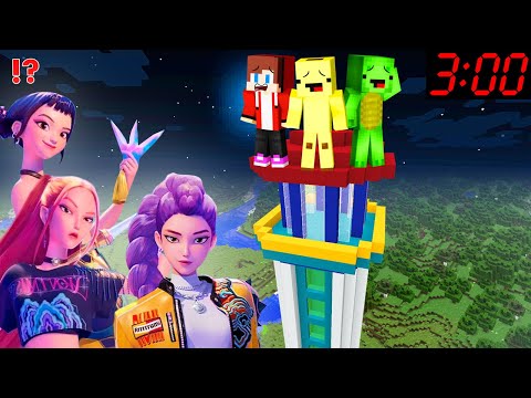 Rumi , Mira , Zoey Kpop Demon Hunter vs Paw Patrol Security Base in Minecraft Maizen JJ and Mikey