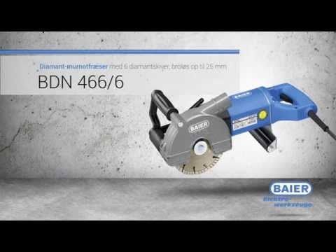 BDN 466/6 - Diamant-murnotfræser med 6 diamantskiver, broløs op til 25 mm
