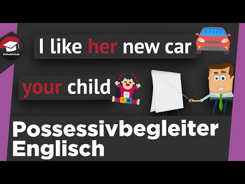 Possessive adjectives in English simply explained - use, formation and examples + exercise