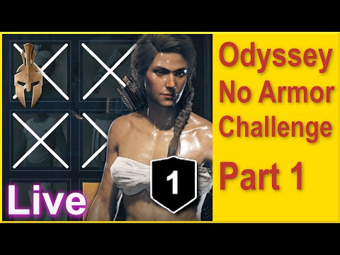 🔴 Assassins Creed Odyssey - No Armor - Nightmare Challenge - From Level 1 - And AC Mirage Talk