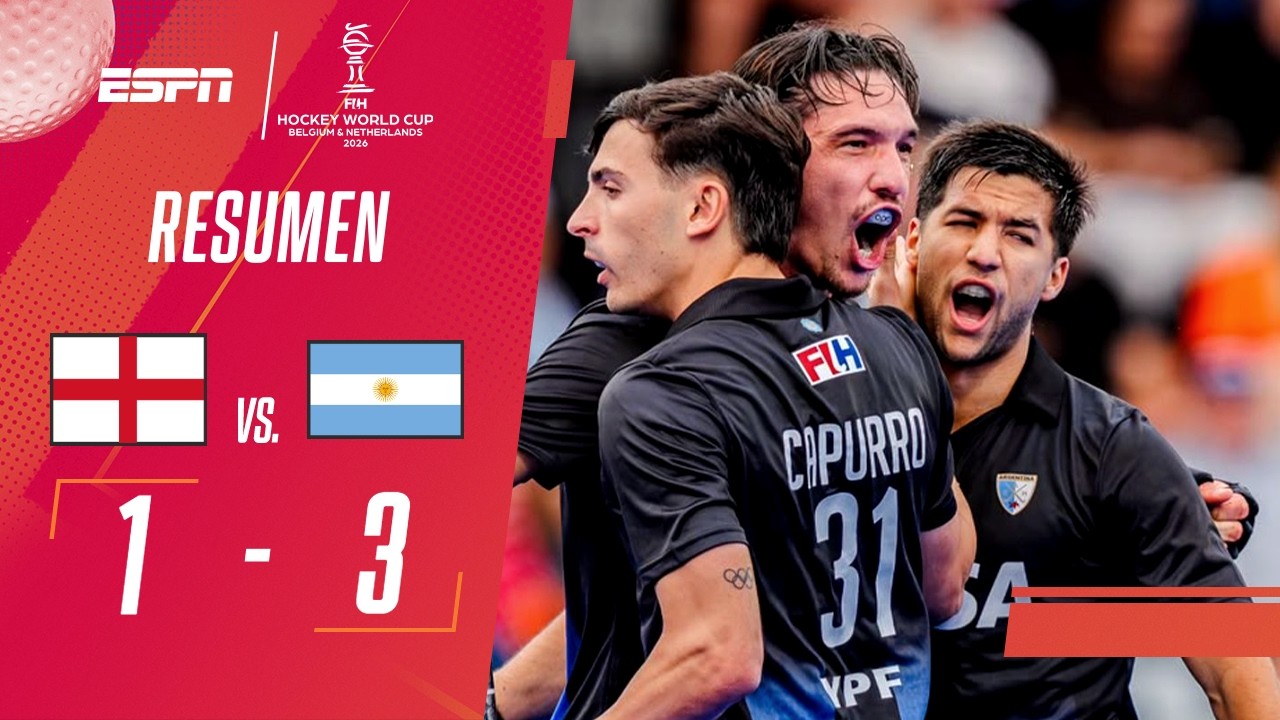 DOMENE BRILLÓ PARA EL TRIUNFO DE LOS LEONES VS. INGLATERRA | Inglaterra 1-3 Argentina | RESUMEN
