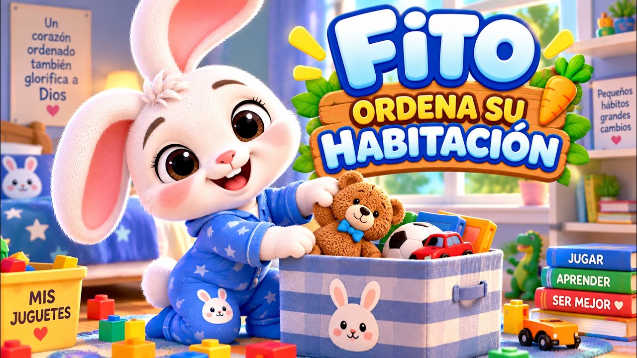 EL CONEJITO FITO ORDENA SU HABITACIÓN  /Cuentos cortos/ Cuentos para niños de 4 a 5 años/ Cuentos