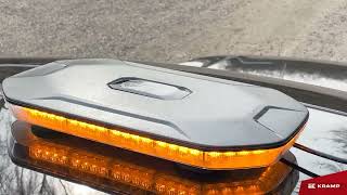 Svetelný LED maják, 50 W, 12 - 24 V, oranžová, naskrutkovateľná/magnet, 380 mm