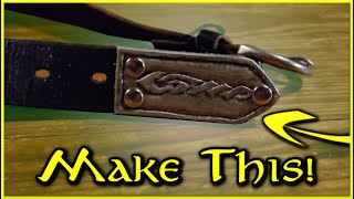 Making a Medieval Leather Belt Chape with No Forge (DIY Leatherworking)