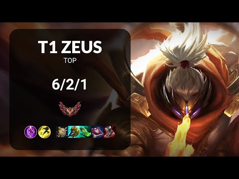 T1 Zeus Jax vs Gen Chovy K'Sante TOP - KR  Patch 13.15