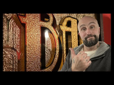 Art Deco Gold Leaf Glass Sign