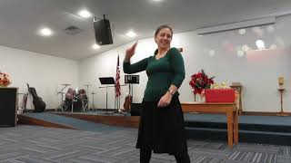 Sign language song by Rachel Cain of Gloria / Angels We Have Heard on High by Casting Crowns