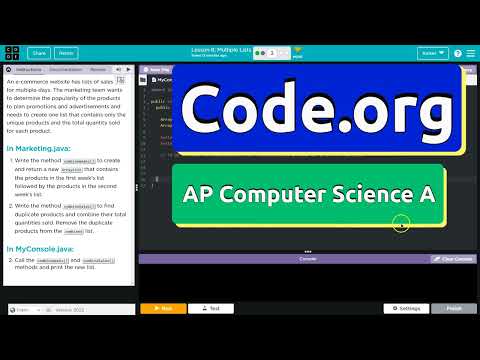 Code.org Lesson 8.3A Multiple Lists | Tutorials with Answers | Unit 8 CSA
