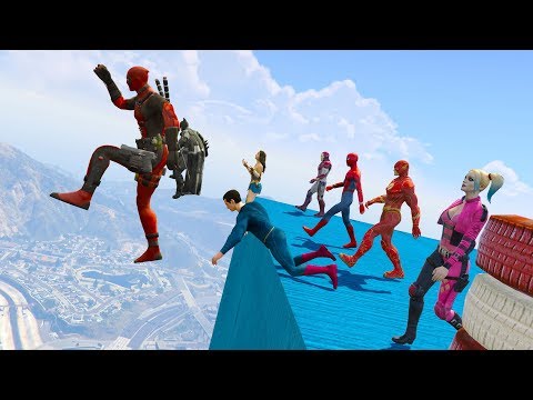 Superheroes EVENTS DAY, EXTREME FUNNY RACES (GTA 5 Funny Superhero Contest)