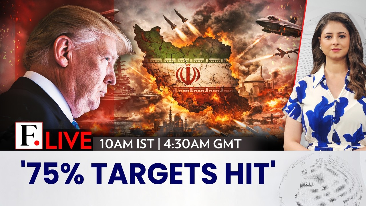 LIVE: Trump Claims 75% Targets In Iran Hit Amid US Hormuz Blockade | Firstpost Live