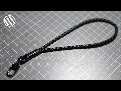 [Leather Craft] Making a wrist strap | Braiding leather cord