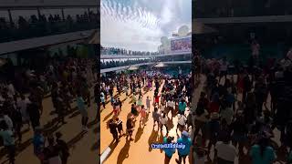 Carnival Breeze  Sailaway Party with Cruise Director Sinclair - The YMCA #cruisedirectorsinclair