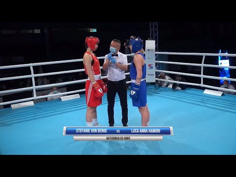 Finals (W66kg) von BERGE Stefanie (GER) vs  HAMORI Luca Anna (HUN) | EUBC U22 POREČ 2022