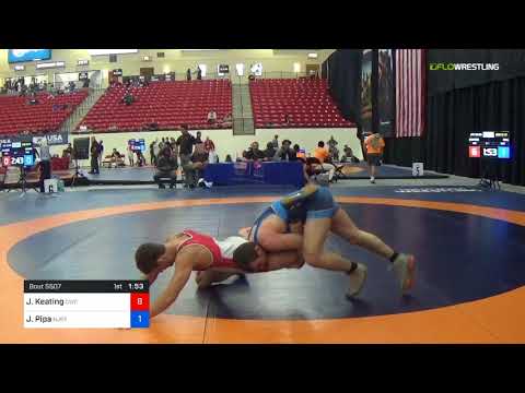 2018 Marine Corps US Open/UWW Junior Freestyle 70 Con 16 #1 - Jake Keating (CWC) Vs. John Pipa (NJ