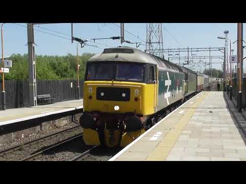 LS 47805 and 47593 haul barrier coaches and an ex Caledonian Sleeper mk3 through Bescot - 28/05/20