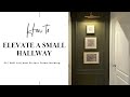Small Hallway Makeover|Picture Frame Molding|Paint|DIY Artwork