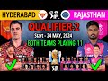 IPL 2024 Qualifier 2 Hyderabad Vs Rajasthan Details Playing 11 SRH Vs RR IPL 2024 RR Vs SRH