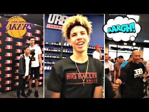 LaMelo Ball, Lonzo Ball And LaVar Ball At Big Baller Brand Fan Signing Event