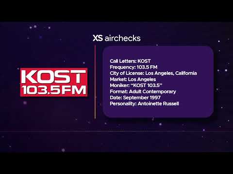 "KOST 103.5" KOST Los Angeles, California - September 1997