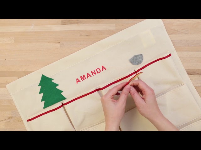 How to make you own hanging organizer for Christmas