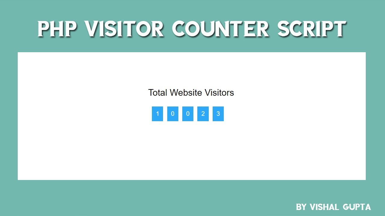 PHP Visitor Counter Script with PDO Connectivity