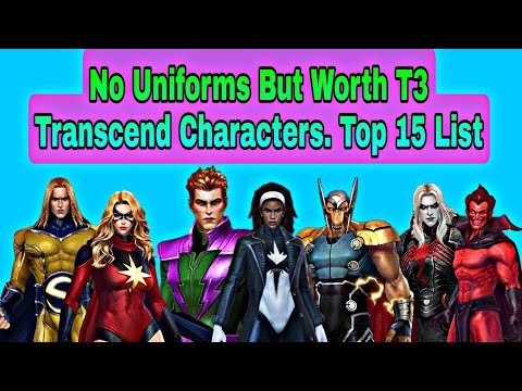 No Uniforms Top 15 T3 And Transcend Characters List December 2021 - Marvel Future Fight