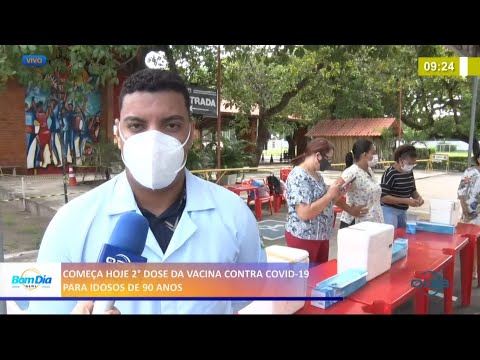 Começa hoje a aplicação da segunda dose de vacina para Covid em idosos de 90 anos 09 03 2021