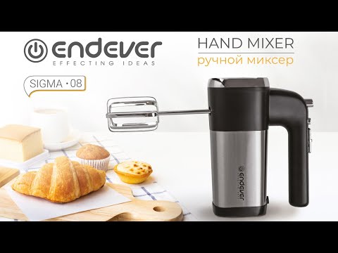 Миниатюра изображения товара Миксер ручной Endever Sigma-08 (черный/стальной)