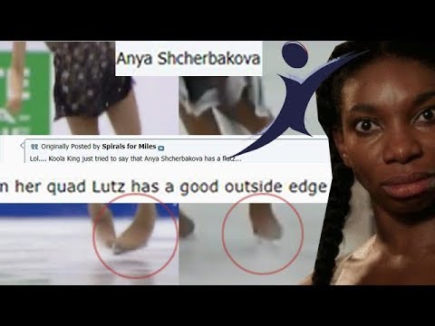 Anna Shcherbakova Quad Lutz - GoldenSkate thinks its a "good" outside edge