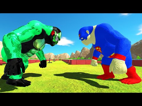 SUPERMAN GORO vs GREEN GOBLIN GORO DEATH RUN - Animal Revolt Battle Simulator