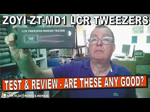 ZOYI ZT-MD1 LCR Bridge Tester Smart Tweezers Test And Review SMD Component Tester