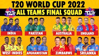 T20 World Cup 2022 All Teams Final Squad | T20WC All Teams Full Squad for T20 World Cup 2022