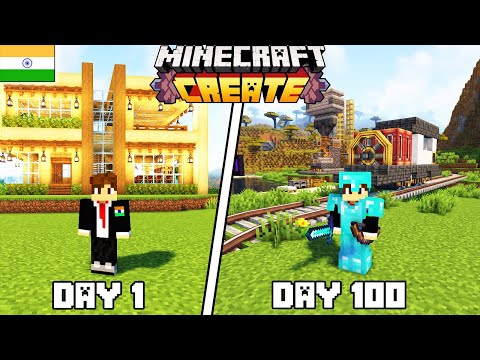 I Survived 100 Days In Create Mod Minecraft Hardcore(Hindi)
