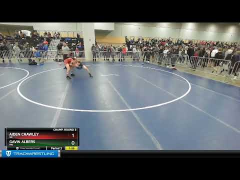 132 Lbs Champ. Round 3 - Gavin Albers, MN Vs Aiden Crawley, WI 3596