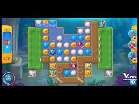 Fishdom. 9572 level no boosters and diamonds. 15 moves