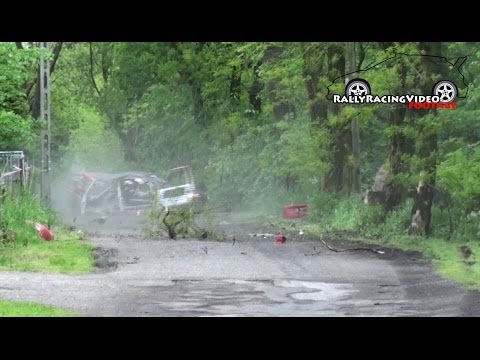 WYPADEK CRASH 4 Rajd Zamkowy 2014 - załoga Lisowski/Piasecka