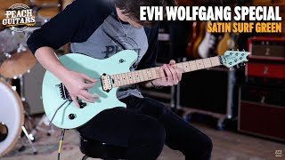 Video thumbnail for No Talking...Just Tones | EVH Wolfgang Special | Maple - Satin Surf Green by Peach Guitars