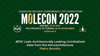 m0leCon 2022 - Pietro Borrello - ÆPIC Leak: Architecturally Leaking Uninitialized Data from the M...