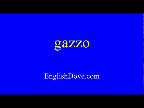 How to pronounce gazzo in American English.