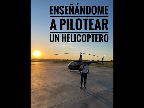 Enseñándome  a pilotear un helicóptero.