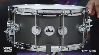 Video thumbnail for DW 14x6.5 Collector's Series Carbon Fiber Snare Drum (DRVF6514SVC) by Memphis Drum Shop
